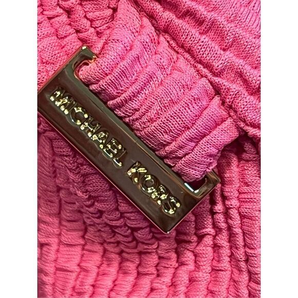 Michael Kors Women's One-Shoulder Side-Cutout Swimsuit Pink Size 8 new - Picture 4 of 5